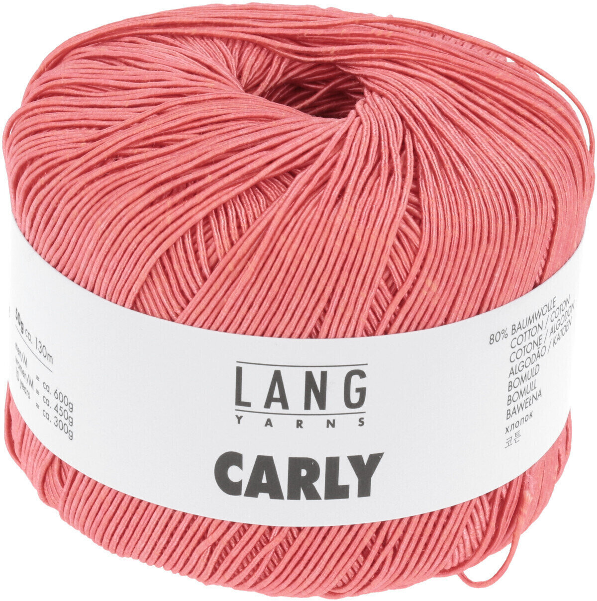 Hilo de tejer Lang Yarns Carly 0027 Coral