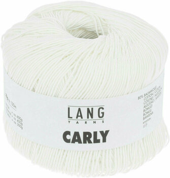 Knitting Yarn Lang Yarns Carly 0001 White Knitting Yarn - 1