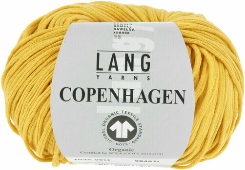 Fios para tricotar Lang Yarns Copenhagen (Gots) 0014 Yellow - 1