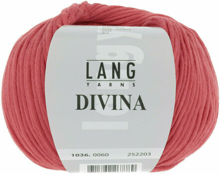 Knitting Yarn Lang Yarns Divina 0060 Red Knitting Yarn - 1