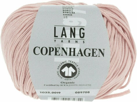 Hilo de tejer Lang Yarns Copenhagen (Gots) 0019 Rose Hilo de tejer - 1