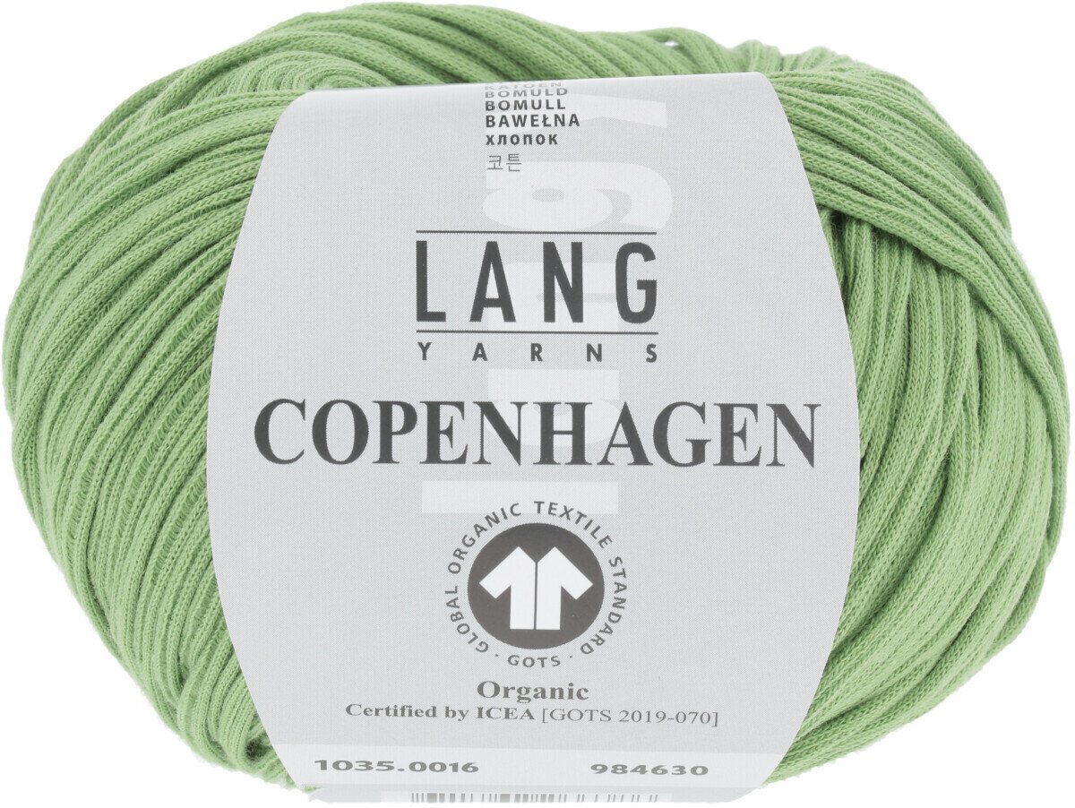 Fios para tricotar Lang Yarns Copenhagen (Gots) 0016 Light Green