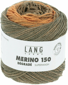 Knitting Yarn Lang Yarns Merino 150 Dégradé 0006 Orange/Brown/Grey Knitting Yarn - 1