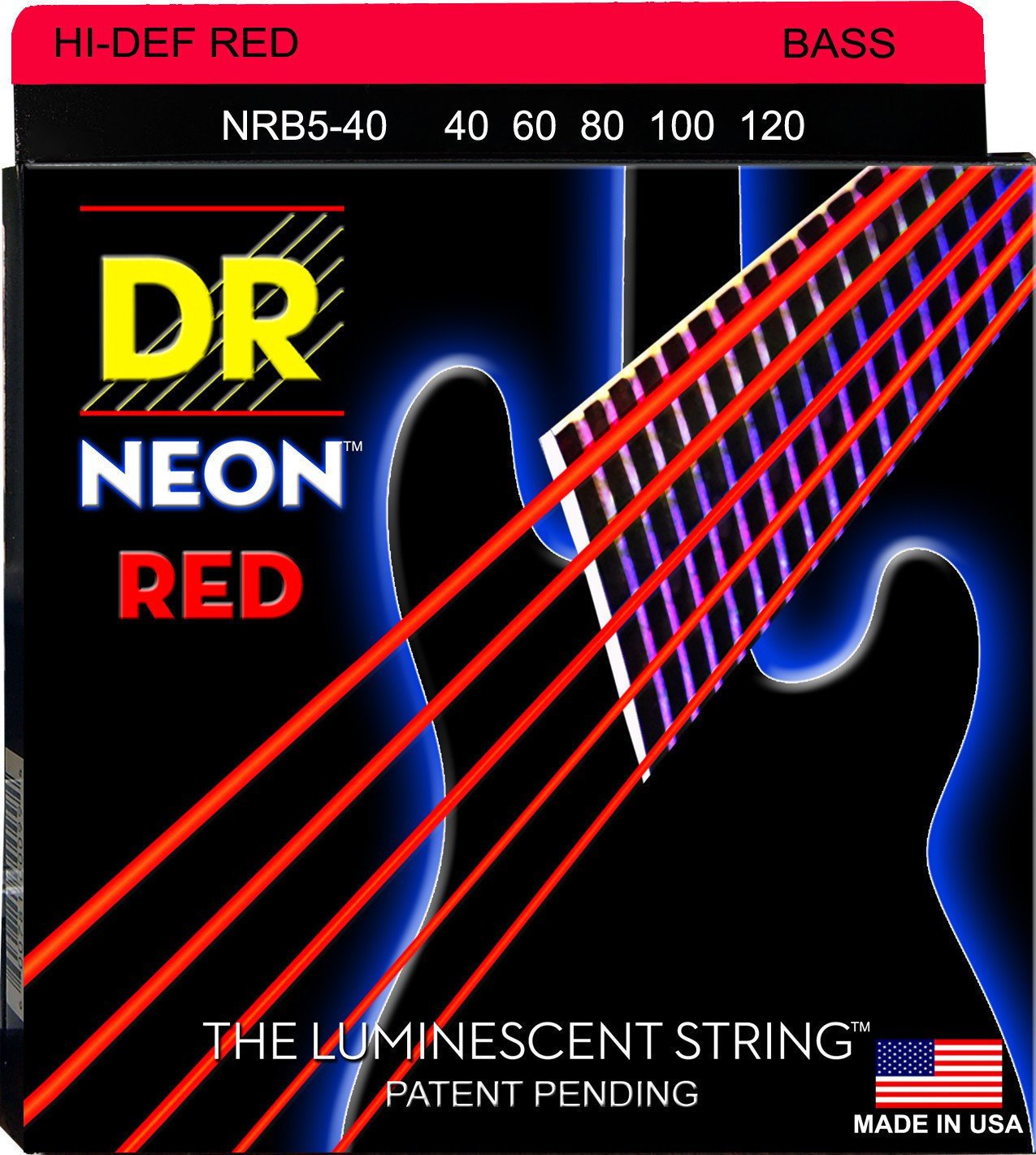 Set de 5 corzi pentru bas DR Strings NRB5-40