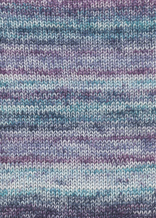 Knitting Yarn Lang Yarns Tissa Color 0354 Blue/Turq./Purple Knitting Yarn