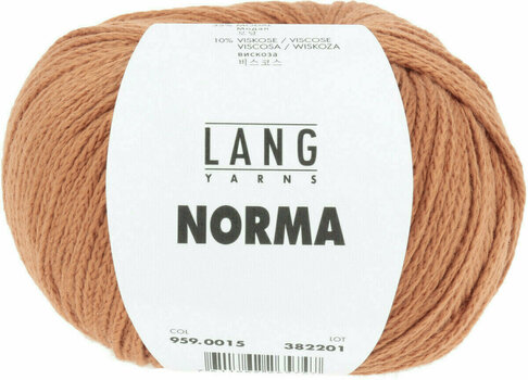 Knitting Yarn Lang Yarns Norma 0015 Brown-Orange Knitting Yarn - 1