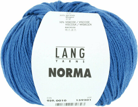 Knitting Yarn Lang Yarns Norma 0010 Blue Knitting Yarn - 1