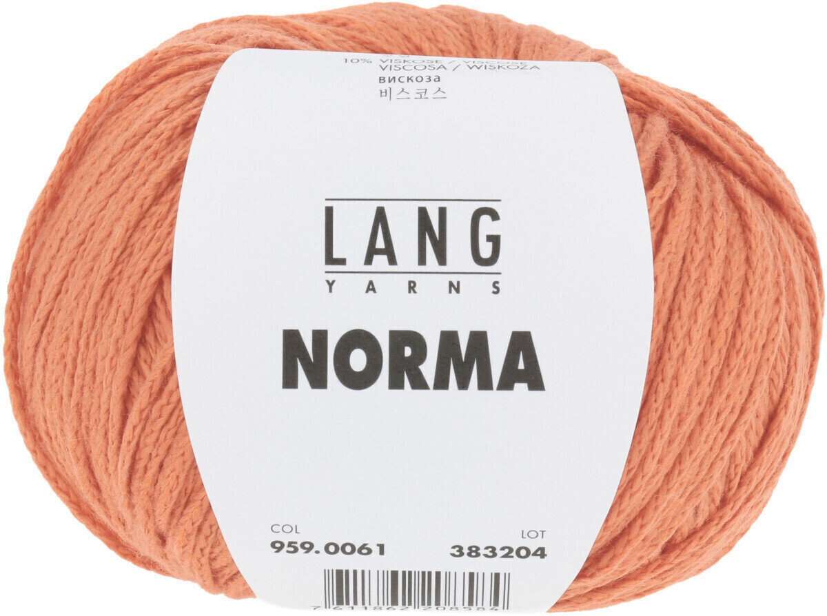 Knitting Yarn Lang Yarns Norma 0061 Orange Knitting Yarn
