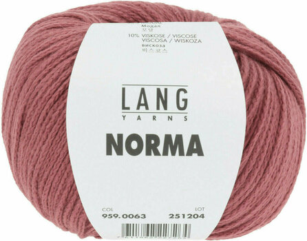 Knitting Yarn Lang Yarns Norma 0063 Dark Red Knitting Yarn - 1