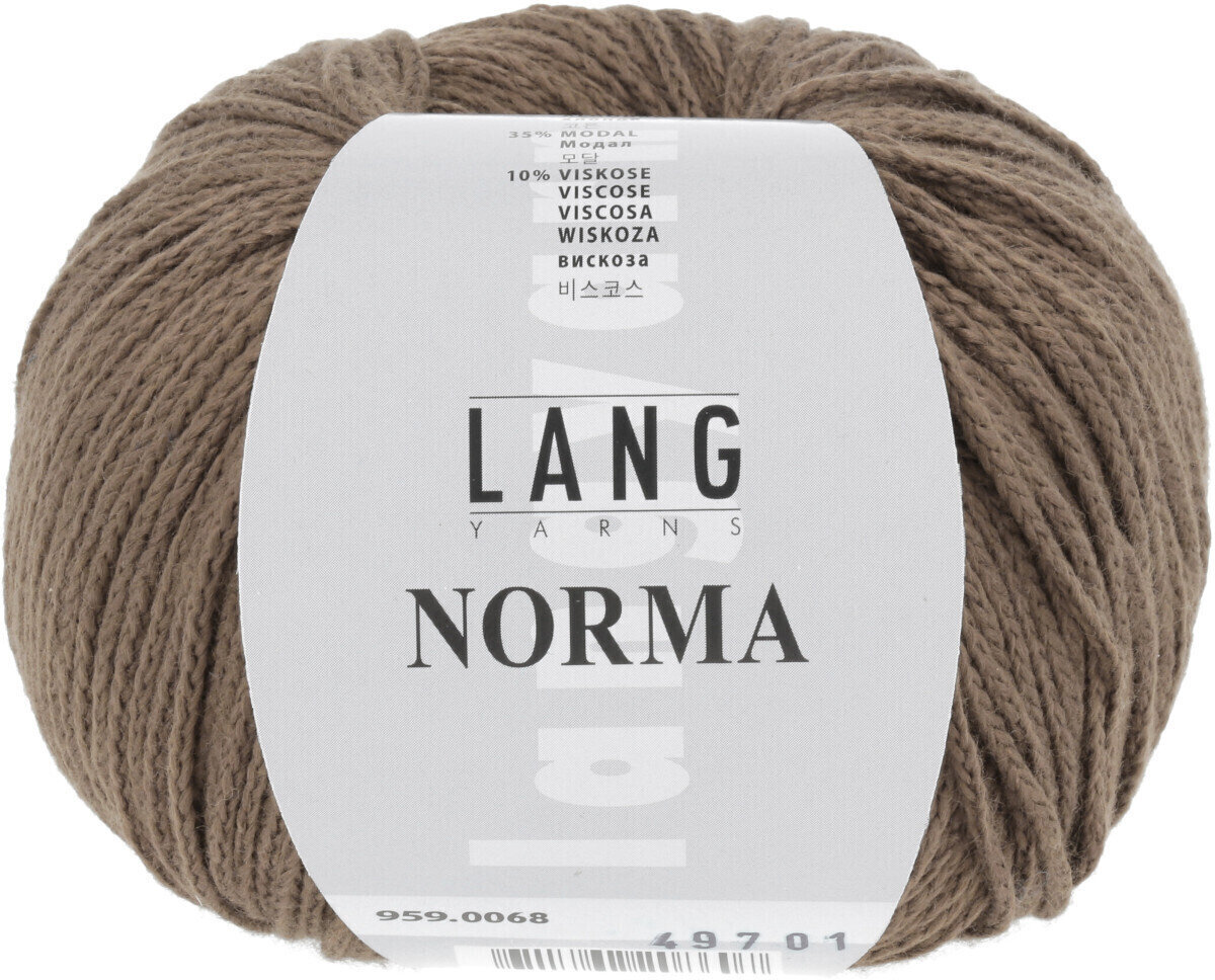 Knitting Yarn Lang Yarns Norma 0068 Brown Knitting Yarn
