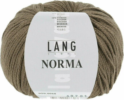 Knitting Yarn Lang Yarns Norma 0068 Brown Knitting Yarn - 1