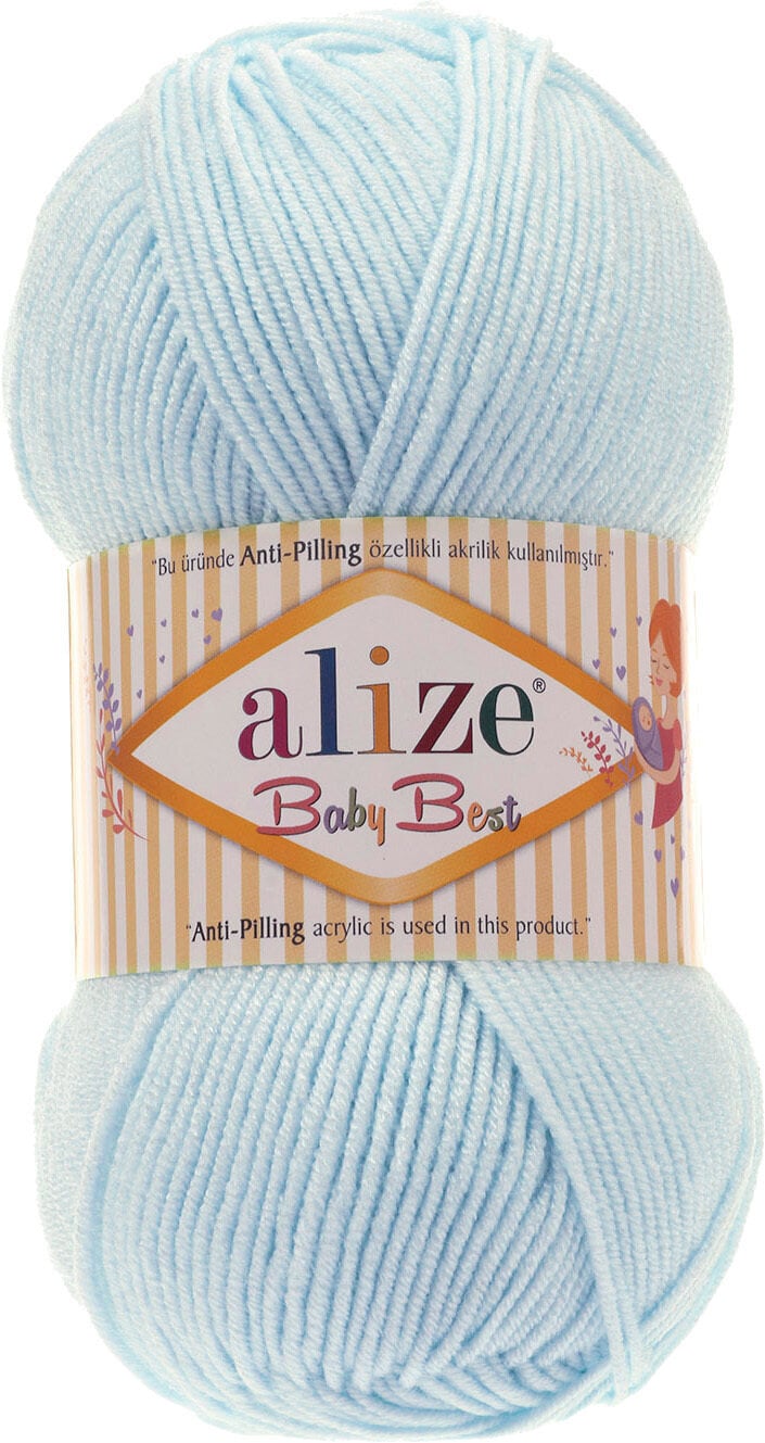Fil à tricoter Alize Baby Best 189 Light Turquoise