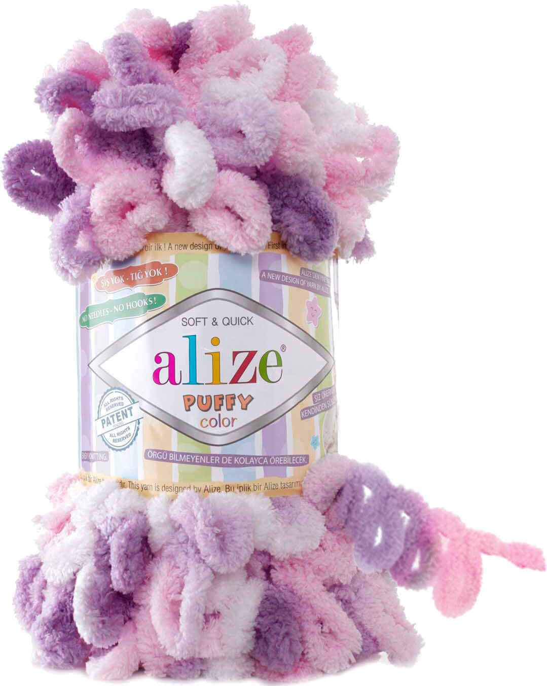 Fil à tricoter Alize Puffy Color 6077 Fil à tricoter