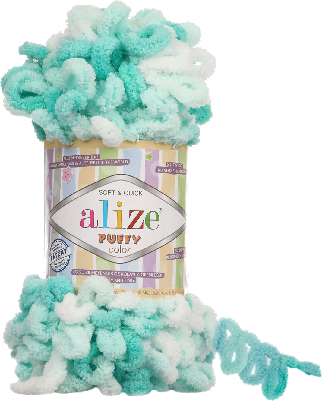 Fil à tricoter Alize Puffy Color 5920 Fil à tricoter