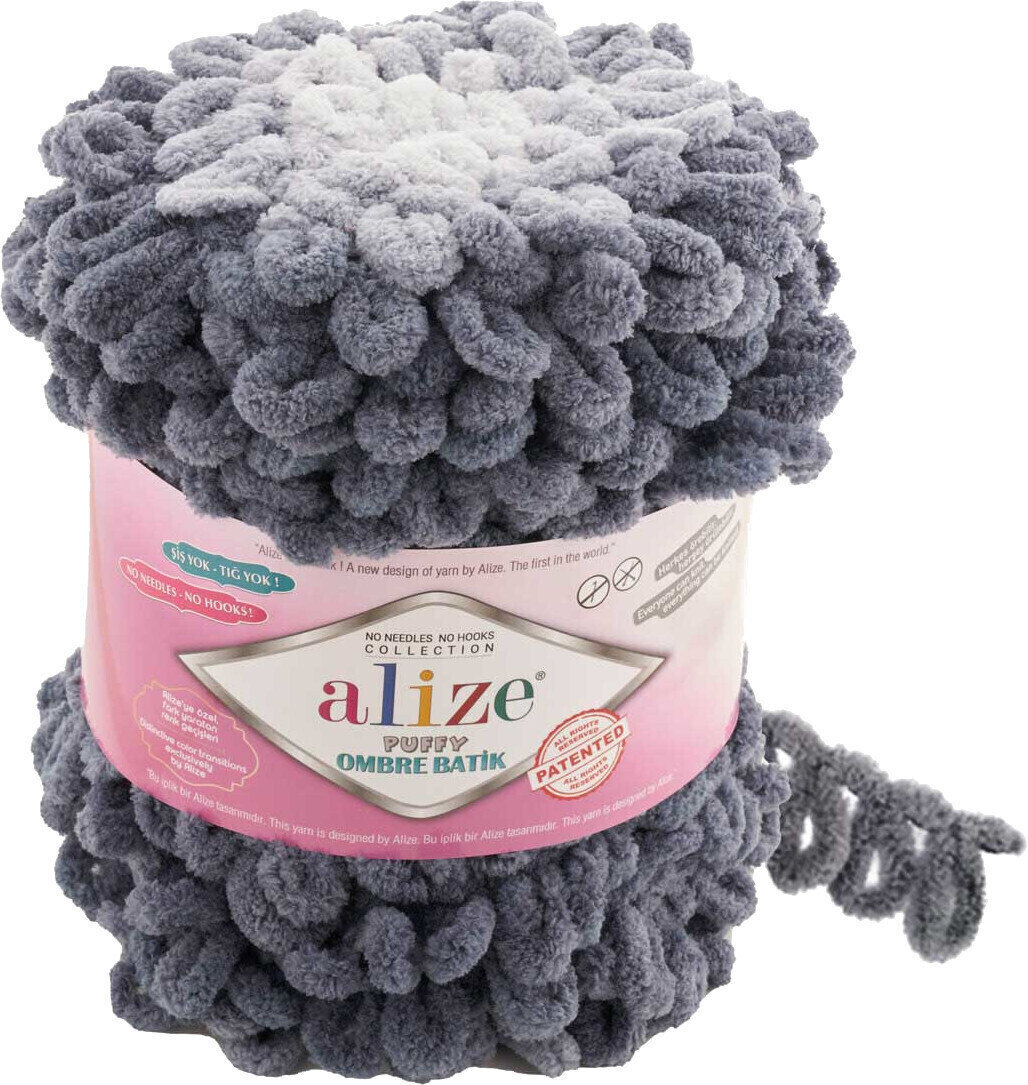 Pletací příze Alize Puffy Ombre Batik 7421 Pletací příze