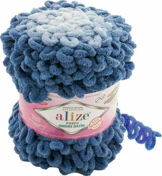 Fios para tricotar Alize Puffy Ombre Batik 7425 Dark Blue - 1