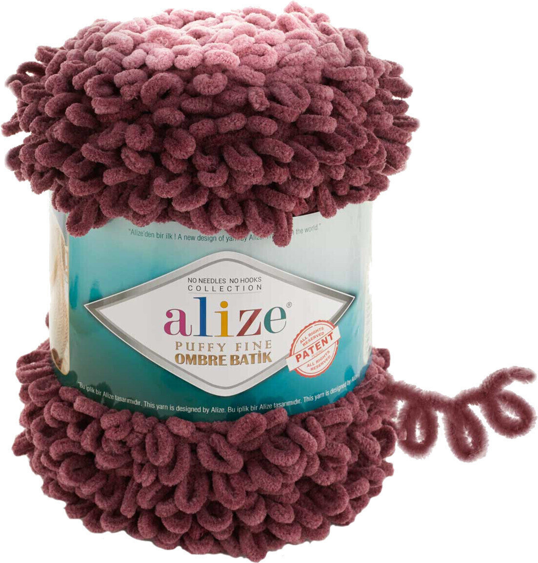 Fios para tricotar Alize Puffy Fine Ombre Batik 7276