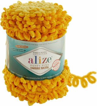 Knitting Yarn Alize Puffy Fine Ombre Batik 7278 Yellow - 1
