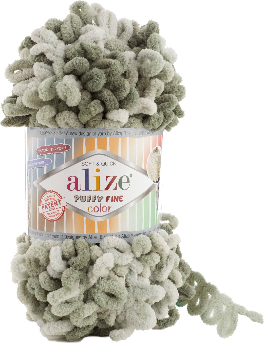 Fil à tricoter Alize Puffy Fine Color 6065 Fil à tricoter