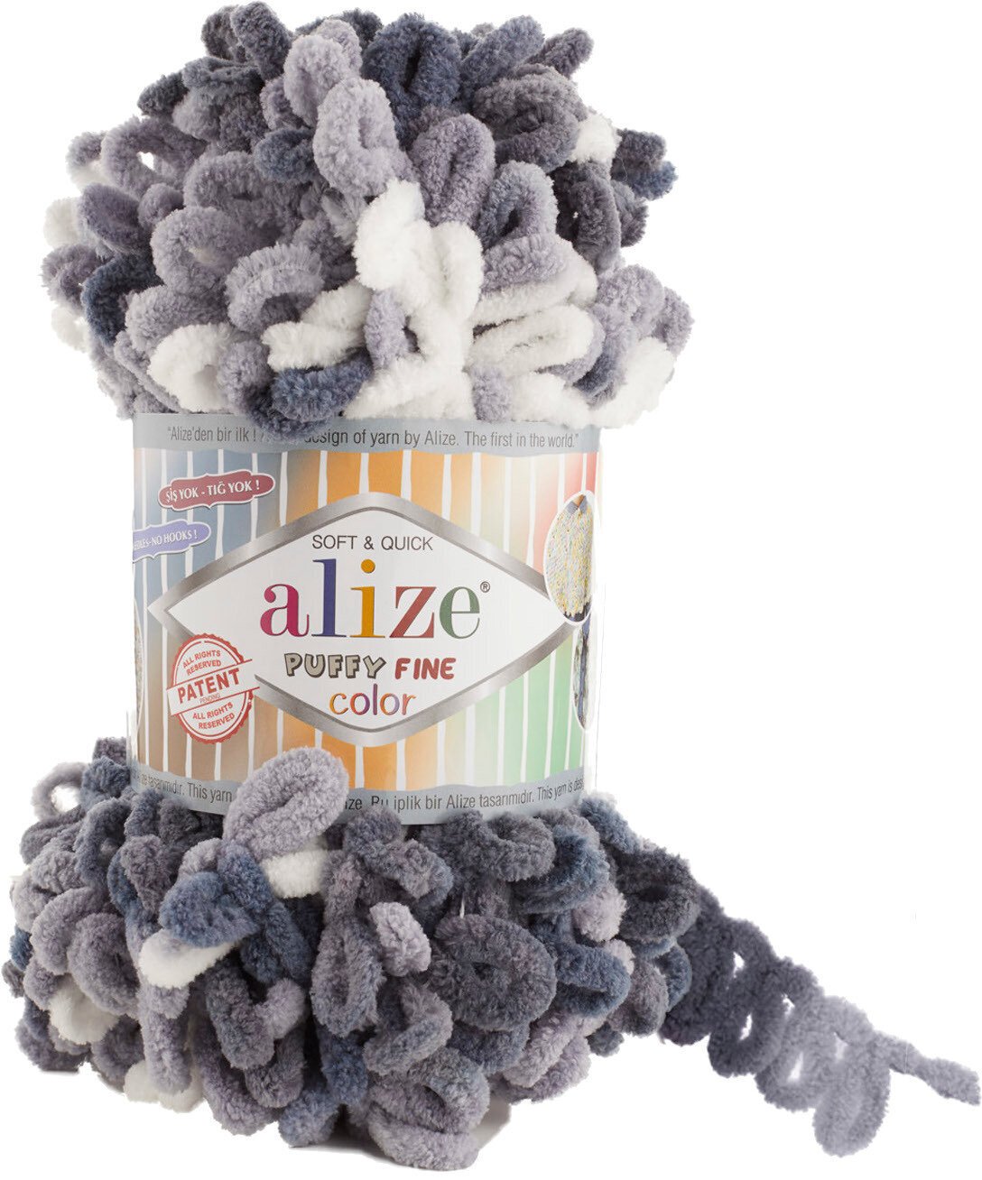 Knitting Yarn Alize Puffy Fine Color 5925