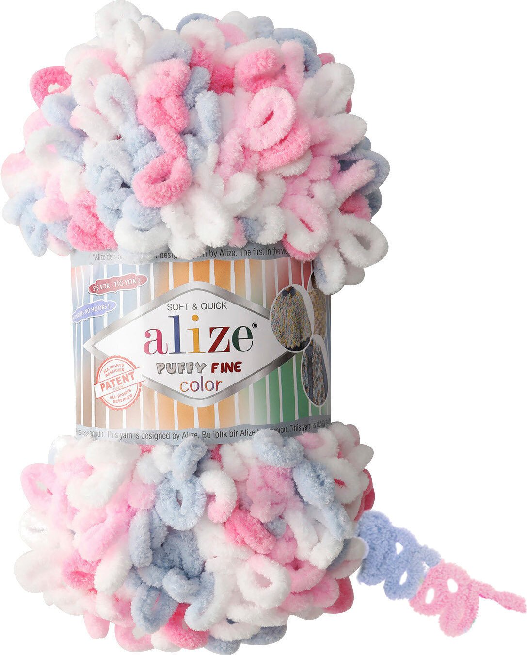 Knitting Yarn Alize Puffy Fine Color 5945