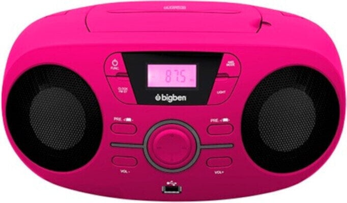 Επιτραπέζια Συσκευή Αναπαραγωγής Μουσικής Bigben CD61RUSB Ροζ