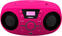 Reproductor de música de escritorio Bigben CD61RUSB Pink Reproductor de música de escritorio