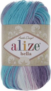 Pletacia priadza Alize Bella Batik 100 3677 Blue-Violet - 1