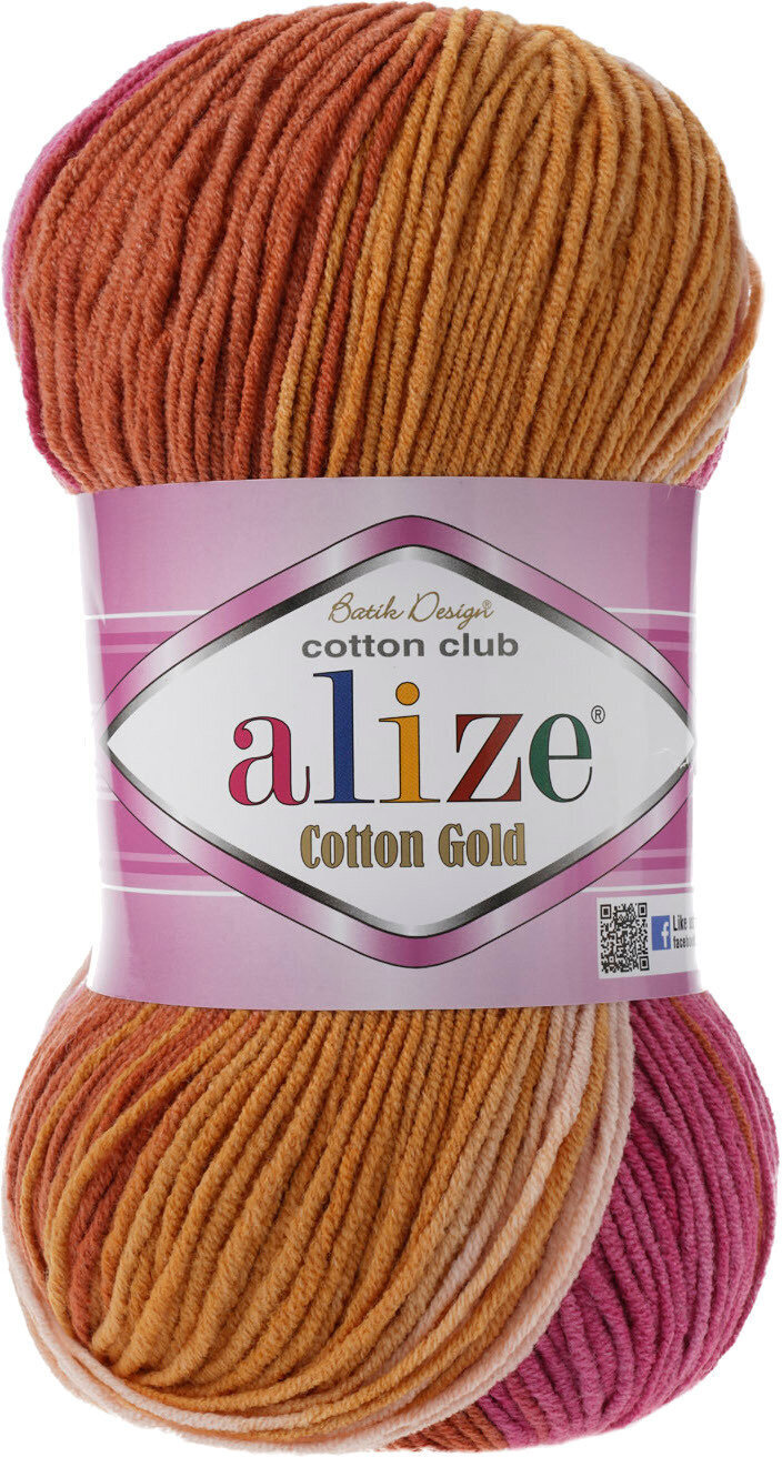 Pletací příze Alize Cotton Gold Batik 7107 Pletací příze