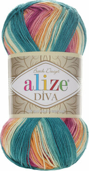 Fios para tricotar Alize Diva Batik 4572 - 1