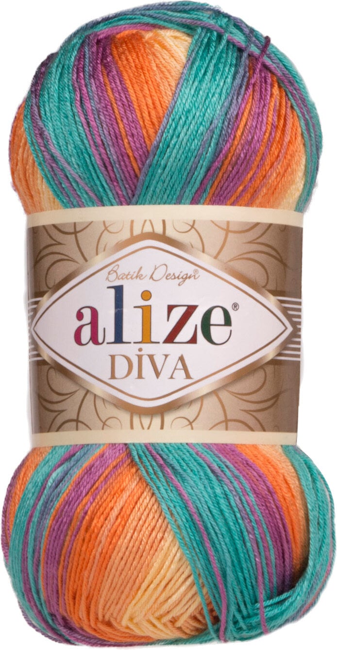 Fil à tricoter Alize Diva Batik 7074 Fil à tricoter