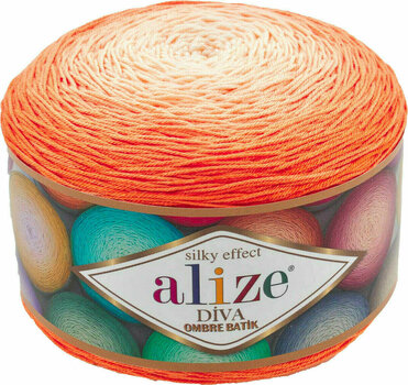 Knitting Yarn Alize Diva Ombre Batik 7413 Orange - 1
