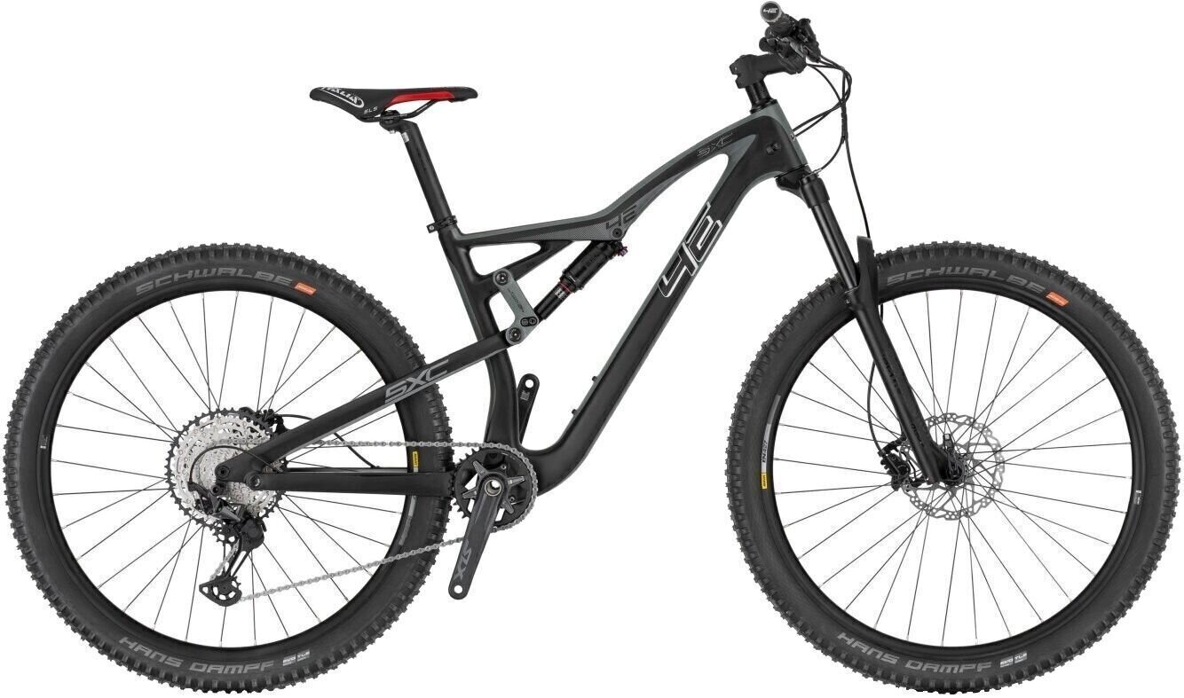 Full Suspension Bike 4Ever Virus SXC Elite Shmano XT RD-M8100 1x12 Black/Grey S Full Suspension Bike