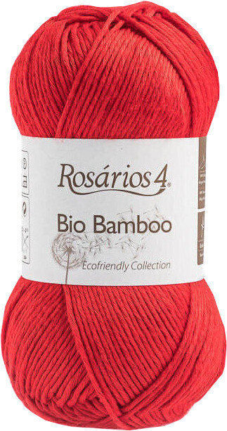 Pletací příze Rosários 4 Bio Bamboo 10 Red Pletací příze