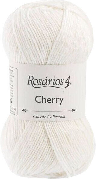 Fil à tricoter Rosários 4 Cherry 10 White