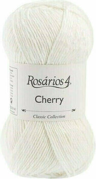 Stickgarn Rosários 4 Cherry 10 White - 1
