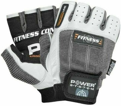 Fitness Gloves Power System Fitness White/Grey XL Fitness Gloves - 1