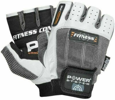 Fitness Gloves Power System Fitness White/Grey 2XL Fitness Gloves - 1
