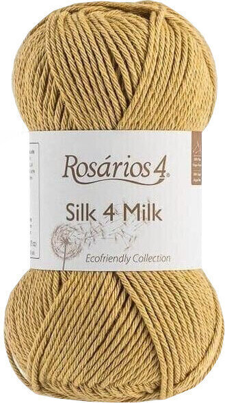 Pletacia priadza Rosários 4 Silk 4 Milk Ecológico 119 Mustard