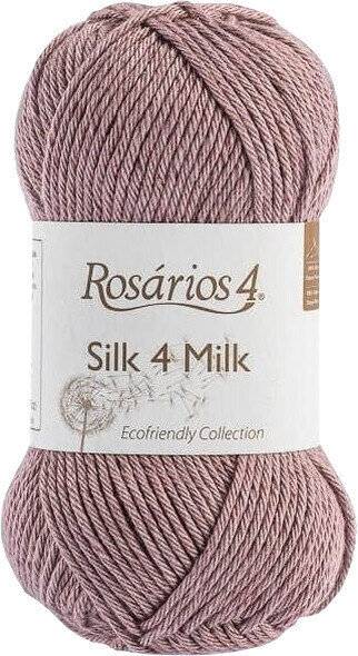 Knitting Yarn Rosários 4 Silk 4 Milk Ecológico 109 Light Bordeaux