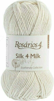 Fire de tricotat Rosários 4 Silk 4 Milk Ecológico 101 Raw Fire de tricotat - 1