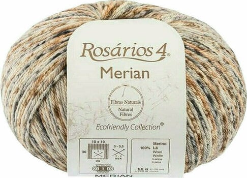 Knitting Yarn Rosários 4 Merian 1 Light Brown-Grey - 1