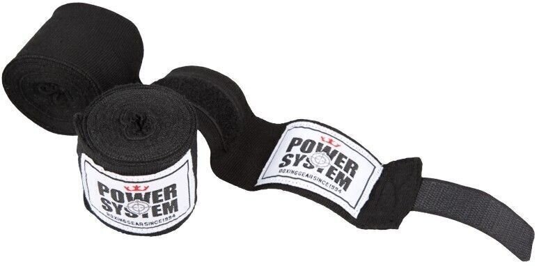 Bandaż bokserski Power System Bandaż bokserski Black 4 m