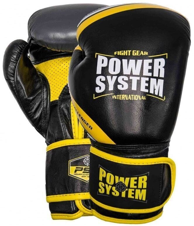 Boxing and MMA gloves Power System Boxing Gloves Challenger Yellow 14 oz Boxing and MMA gloves
