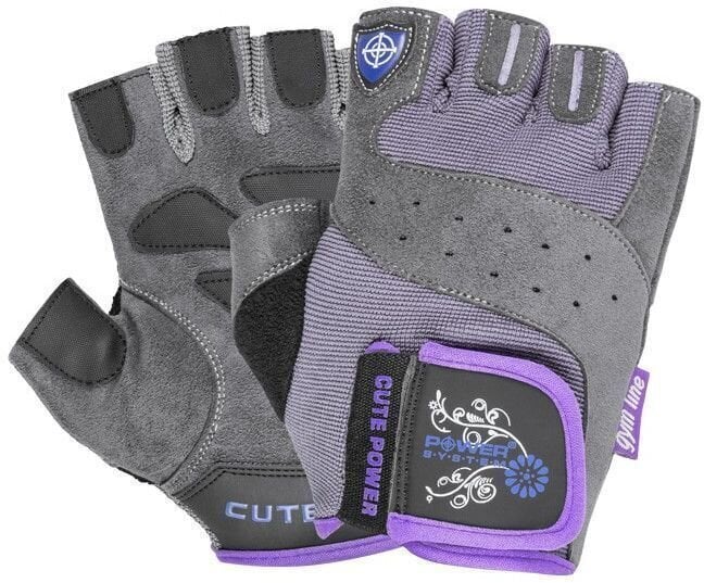Fitness Gloves Power System Cute Power Purple L Fitness Gloves