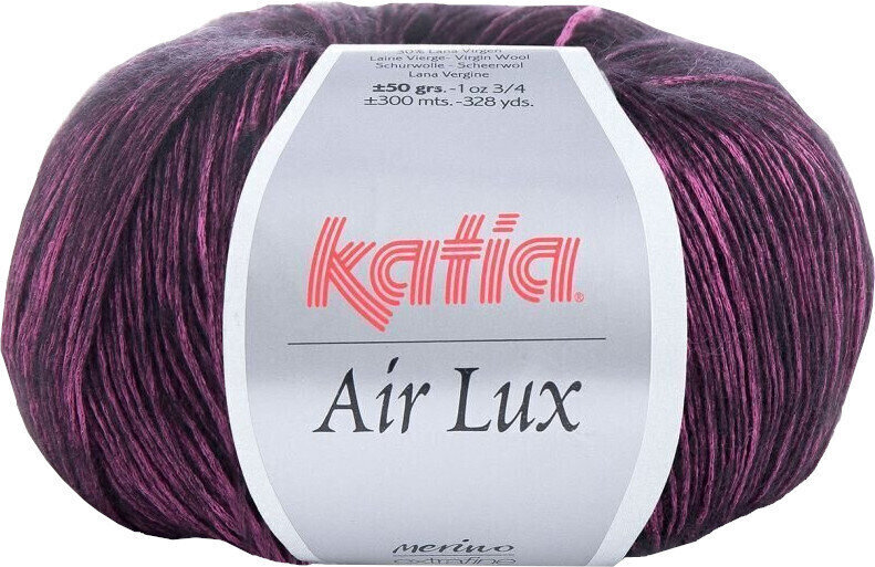 Fil à tricoter Katia Air Lux 64 Rose/Black Fil à tricoter