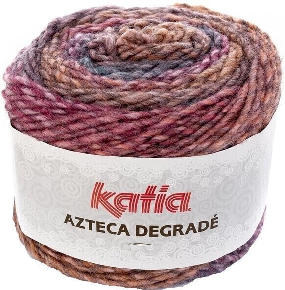 Knitting Yarn Katia Azteca Degradé 506 Green Blue/Orange/Fuchsia