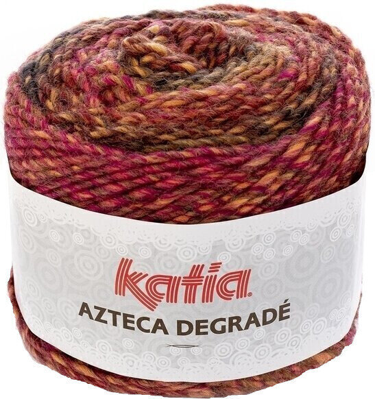 Fil à tricoter Katia Azteca Degradé 507 Orange/Rust/Fuchsia Fil à tricoter