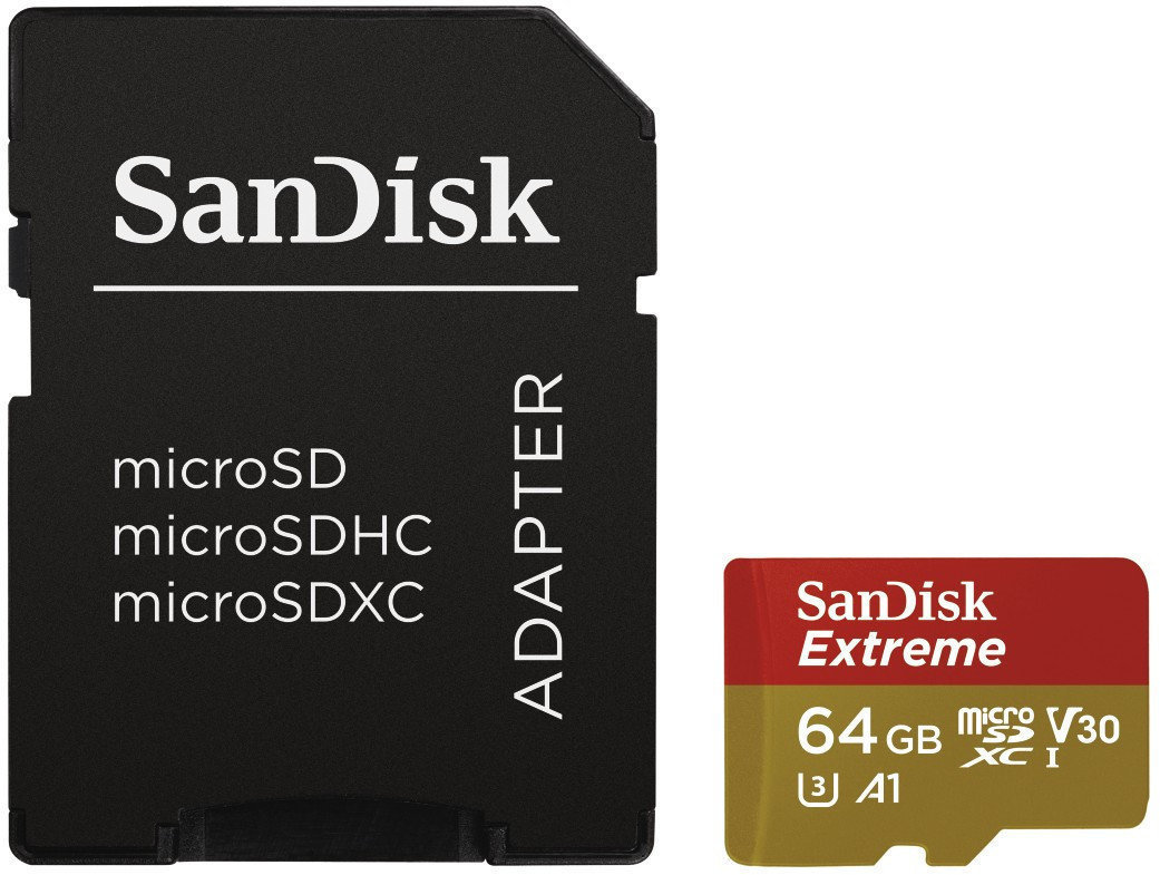 Speicherkarte SanDisk Extreme microSDXC UHS-I Card 64 GB