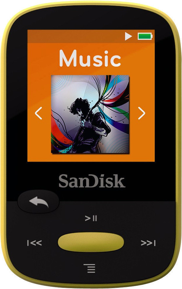 Kannettava musiikkisoitin SanDisk Clip Sport Yellow
